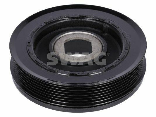 swag crank pulley front view, swag crank pulley specifications SWAG Crank Pulley 60104451 - 6 Channel for 2.0 DCI Models | Traffic, Vivaro, Laguna, Koleos, Latitude SWAG Crank Pulley - 6 Channel 2.0 DCI swag, crank-pulley, vehicle-parts, auto-repair, mechanics, car-owners, crankshaft-pulley, engine-parts, performance-parts, ai-generated