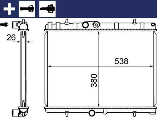 Mahle CR2014000S Su Radiator (525X660) Peugeot 307 Citroen C4 (Eno:8Mk376900314) — Radiators & Fans