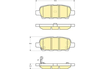 MGA 55416 Brake Pad Brake Rear Nissan Qashqai-X-Trail-Juke / Infiniti Ex35-G37-Fx35 / Renault Koleos 2.0 dCi 00- — Brake Pads