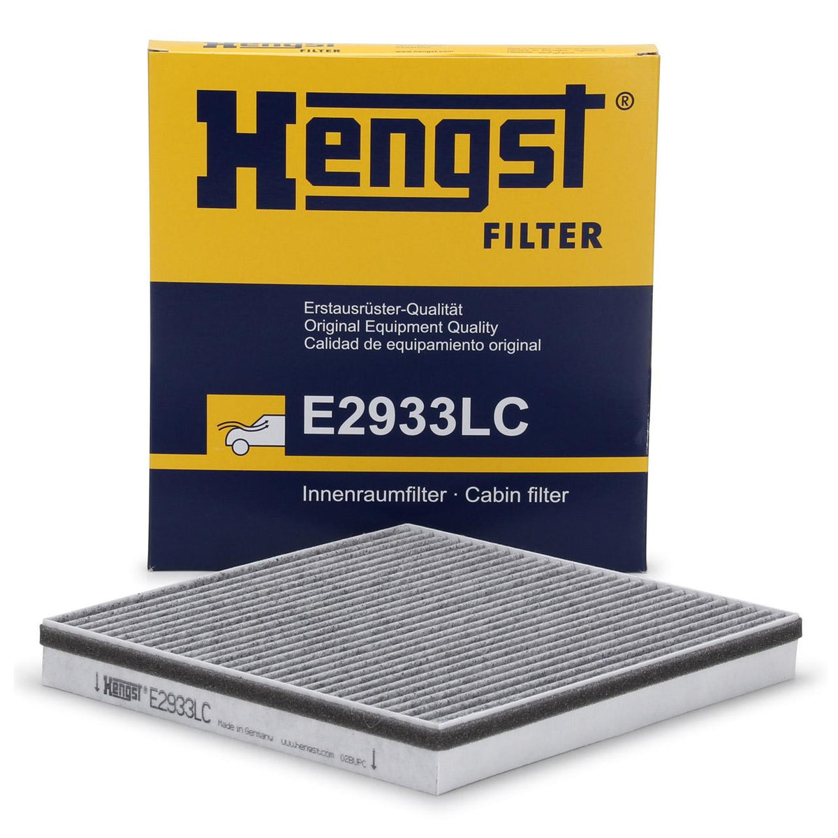 HENGST Cabin Air Filter E2933LC - Active Carbon Filter — Air & Cabin Filters