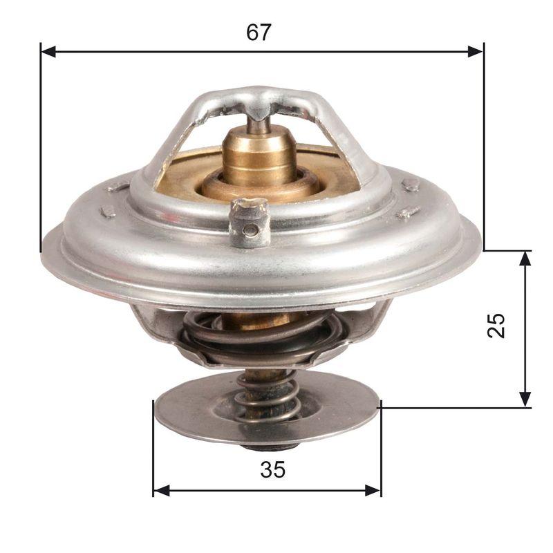 Gates TH14387G1 Thermostat 87°C (VW: Passat 2.5 TDI 2.8 96-05 / Audi: 2.4 2.6 2.8 2.5 TDI A4 97-00 — Water Pump & Thermostat