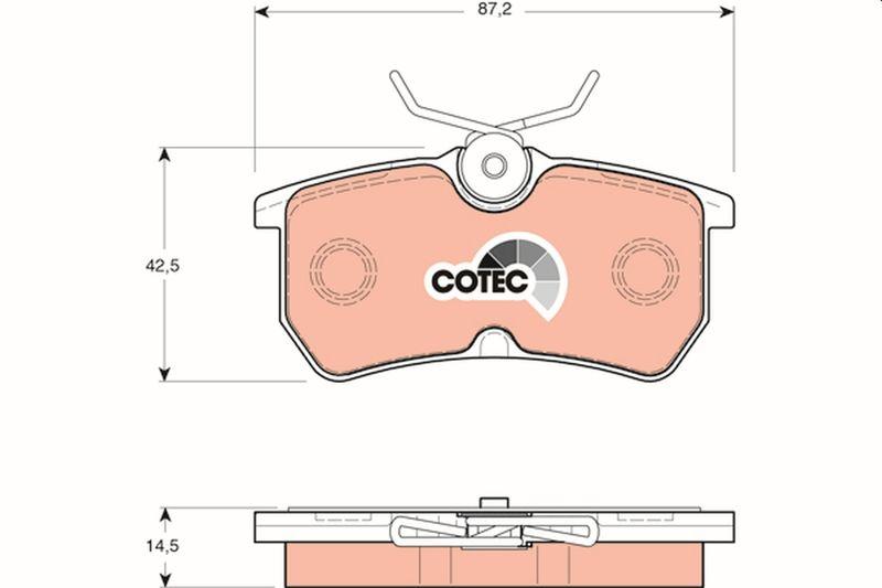 TRW GDB1354 Rear Brake Disc Brake Pad Ford Focus 98-05 / Fiesta VI 1,0-1,6 TDCi — Brake Pads