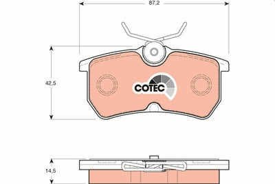 TRW GDB1354 Rear Brake Disc Brake Pad Ford Focus 98-05 / Fiesta VI 1,0-1,6 TDCi — Brake Pads