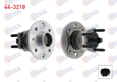 Veka 44-3218 Wheel Hub Left-Right Rear with Bearing Opel Astra H 1.3 CDTi 4 Lug ABS with Sensor 2004-2010 — Hub Assemblies