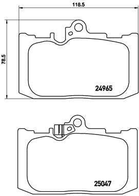 Brembo P83131 Brake Pad Front Low-Met Lexus