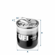 UFI Fuel Filter 24.436.00 for Mercedes, Technical specifications of UFI 24.436.00 Fuel Filter UFI Fuel Filter 24.436.00 - Compatible with Mercedes Om642-646 | Dimensions 4.68 in H x 3.39 in D UFI 24.436.00 Fuel Filter - Precision Fit for Mercedes ufi-fuel-filter, mercedes-replacement-part, automotive-filters, fuel-filter, mechanics-tools, car-maintenance, engine-parts, car-owners, efi-parts, ai-generated