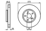 BOSCH Front Brake Disc 275 mm - 2 Pack for Toyota Avensis 00-02 — Brake Rotors & Drums