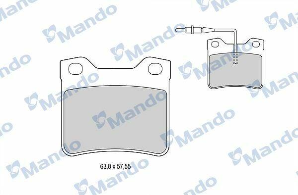 MANDO Rear Brake Pads MBF015658 - Brake Pads for 1996-1998 Vito 2.0-2.3