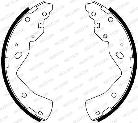ferodo fsb4079 brake shoe set front view, ferodo fsb4079 brake shoe set side view FERODO FSB4079 Brake Shoe Set for Mazda B Series - Reliable Automotive Replacement | 3.29 kg FERODO FSB4079 Brake Shoe Set - Quality for Mazda B Series ferodo, brake-shoe-set, mazda-b-series, car-owners, mechanics, automotive-replacement-parts, braking-system, quality-parts, durable-brake-shoes, ai-generated