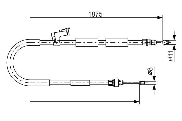 Bosch 1987482057 El Brake Cable Mazda 3 Axela