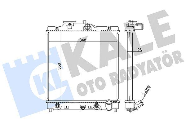 Kale 348445 Su Radiator Civic 92-01 1.4 1.5 1.6 At Brazing350×350X23 — Radiators & Fans