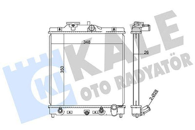 Kale 348445 Water Radiator Civic 92-01 1.4 1.5 1.6 At Brazing350×350X23 — Radiators & Fans