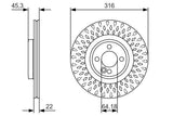 BOSCH Mini Cooper Coated Brake Disks - 2 Pack for Enhanced Performance — Brake Rotors & Drums