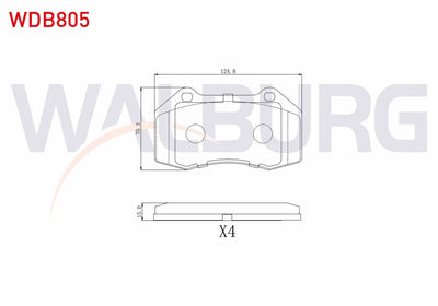 WALBURG WDB805 Brake Pad Front Renault Megane II (Bm0 / 1,Cm0 / 1) 2.0 2002-2008 — Brake Pads