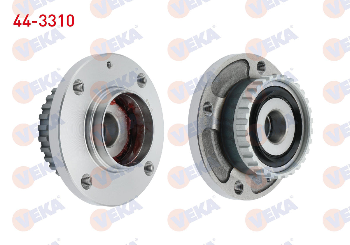 Veka 44-3310 Wheel Hub Left-Right Rear with Bearing Peugeot 306 (7B,N3 — Hub Assemblies