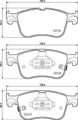 Brembo P24218 Ford Focus 2018 Model onwards Front Brake Pad Set — Brake Pads