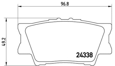 Brembo P83089 Brake Pad Rear Toyota Rav4 06-11 Camry 06-11