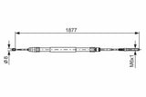 BOSCH Handbrake Cable E-39 Rear Right - Reliable Brake Cable — Brake Cables & Hardware