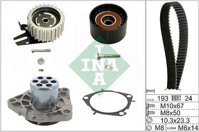 INA 530056130 Camshaft Timing Bearing Kit + Water Pump Suzuki Vitara 1.6 DDiS 15- Sx4 1.6 DDiS 13 — Water Pump & Thermostat
