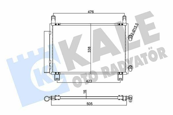 KALE Air Conditioning Radiator (Condenser) for 2006-2014 Yaris - Durable Aluminum Build — Radiators & Fans
