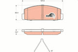 TRW GDB3311 Brake Pad Set - Rear for Mazda 323, Protege, and 626 — Brake Pads