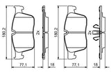 BOSCH Front Brake Pads - 350 mm (Jaguar XE, Land Rover Velar)