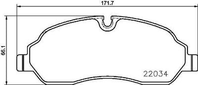 MGA 55679 Ford Transit -Custom 2014 Model onwards Front Brake Pad Set — Brake Pads