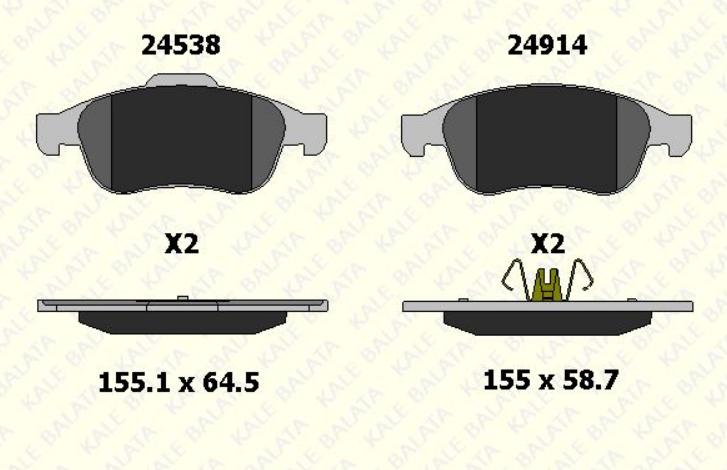 Kale Front Brake Pad Set for Renault Clio 5 (2019-Present) — Brake Pads