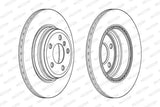 FERODO DDF2404C Rear Brake Discs - Compatible with BMW 3 Series — Brake Rotors & Drums