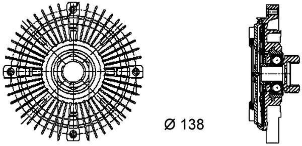 behr cfc61000p fan clutch for vw, fan clutch thermal operation for vw vehicles MAHLE Behr CFC61000P - Fan Clutch for VW Cars | 138 mm MAHLE Behr CFC61000P Fan Clutch for VW Cars behr, fan-clutch, vw, mahle, car-parts, automotive, engine-cooling, mechanics, thermal-clutch, ai-generated