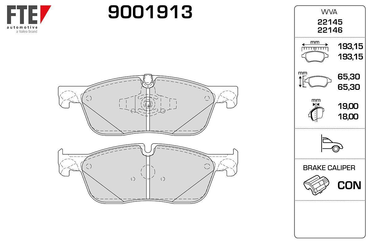 Fte 9001913 Brake Pad Front Discovery Sport / Range Rover Evoque — Brake Pads