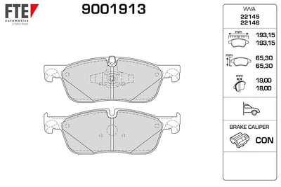 Fte 9001913 Brake Pad Front Discovery Sport / Range Rover Evoque — Brake Pads