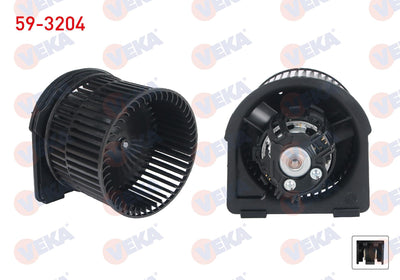 Veka 59-3204 Heater Motor Opel Vectra B 1995-2003 — Heater & Blower