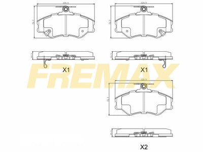 Fremax FBP-1908 Front Brake Pad (Corbon Formula) Hyundai H100 Mın /H100 Kmy 1993-2004 — Brake Pads