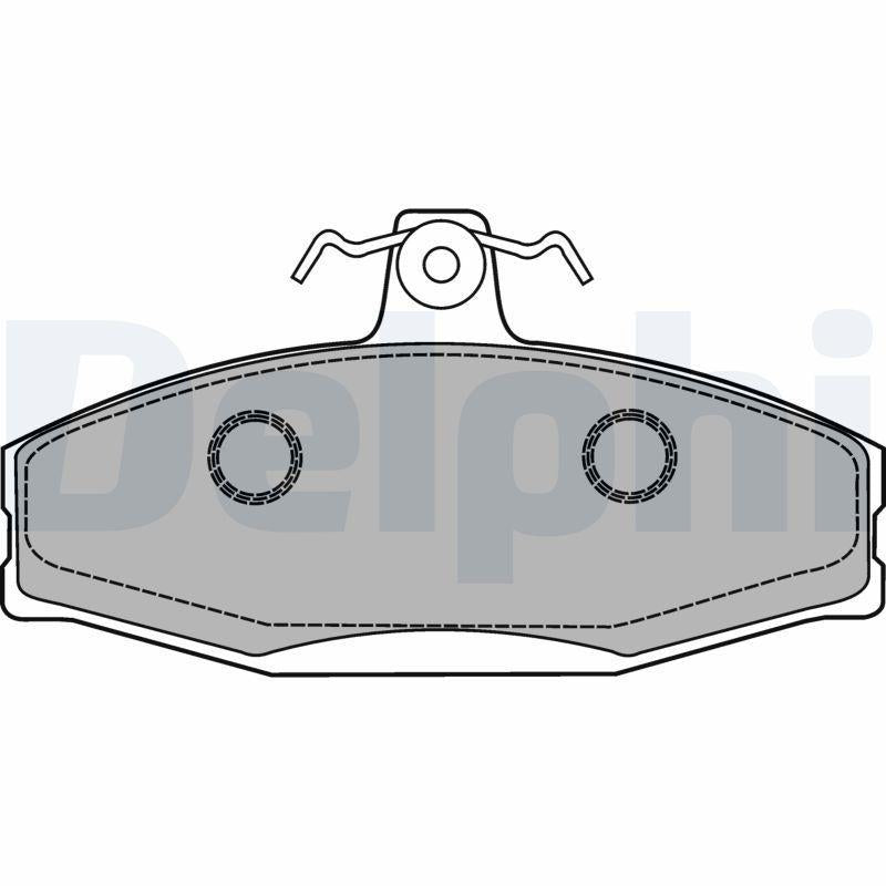 Delphi LP1429 Front Brake Pads - WVA 20861 for Volkswagen Caddy & Škoda Favorit