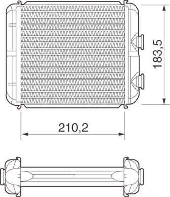 WAXELL 1618312 Heater Core Delphi Ast.G Brazing — Heater & Blower