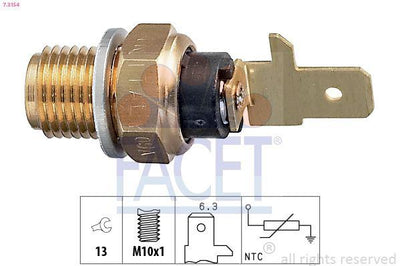 Facet 7.3154 Oil Temperature Sensor Alh Agr Caddy II Bora 09 > — Temperature Sensors & Switches