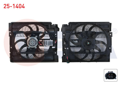 Veka 25-1404 Fan Motor with Shroud Single (3 with Connector) BMW 5 Series (E39) 520 i-523 i-525 i — Motors, Pumps & Antennas