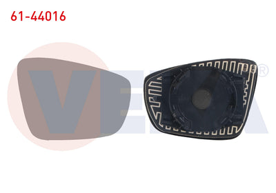 Veka 61-44016 Mirror Glass Right Heated VW Polo 2011 — Mirrors