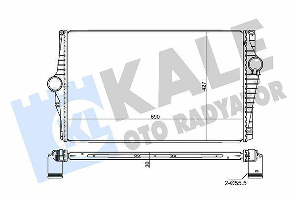 kale-turbo-radiator-intercooler-volvo-xc90, front-view-intercooler, side-view-intercooler KALE Turbo Radiator Intercooler for Volvo XC90 (275) D3/D5 | 690 mm Length Kale Turbo Radiator Intercooler for Volvo XC90 kale, turbo-radiator, intercooler, volvo-xc90, vehicle-owners, mechanics, auto-parts, air-cooled, car-maintenance, ai-generated