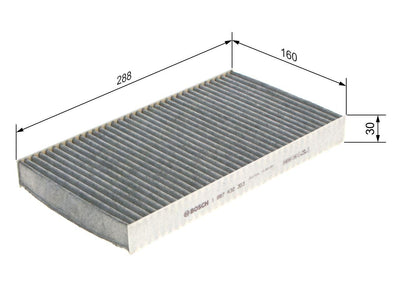 Bosch 1987432303 Cabin Air Filter (Fiat Bravo / Brava / Marea / Alfa Romeo 156) — Air & Cabin Filters