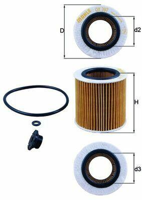 MAHLE OX387D1 Oil Filter - Compatible with BMW 1 and 3 Series — Oil Filters
