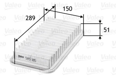 Valeo 585185 Air Filter (Toyota Corolla 03 / 07 / Avensis 03 / 08) Gasoline — Air & Cabin Filters