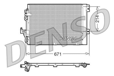 Denso DCN20009 A/C Condenser (Opel Astra H 1.4 1.8 /Zafira A-B 04 -) 16×671X214 — Condensers & Evaporators