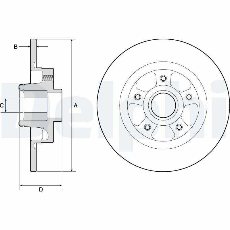 Delphi Brake Disc BG9132RS for Fluence and Grand Scénic III — Brake Rotors & Drums