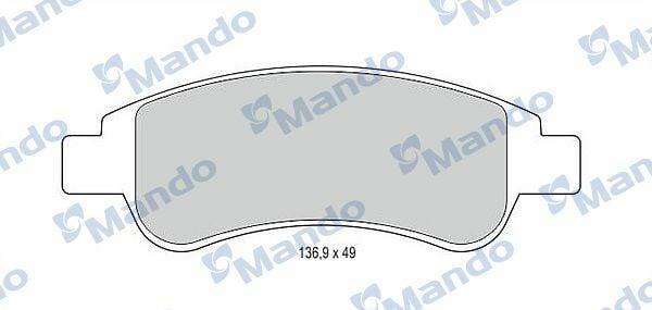 MANDO Front Brake Pad Set - MBF015153 for 02-Partner-307 1.4 — Brake Pads