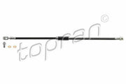 topran brake hose front view, topran brake hose mounted on vehicle, topran brake hose technical specifications TOPRAN Brake Hose - Essential Replacement for Caddy (04-15), Golf (04-13), Audi A3 (04-13) | Durability & Precision TOPRAN Brake Hose for Caddy, Golf & Audi A3 topran, brake-hose, car-parts, automotive-repair, caddy, golf, audi-a3, replacement-parts, mechanic-tools, ai-generated