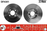TRW DF4381 Front Brake Disc for Logan I & Logan Station Wagon — Brake Rotors & Drums