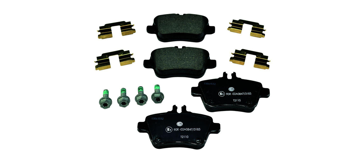 Hella 8DB355019-641 Brake Pad Rear X156 13 > W176 12 > 18 W246 11 > 18 C117 13 > 19 R172 11 > — Brake Pads