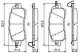 BOSCH 0986494832 Brake Pads - Low-Metallic Material